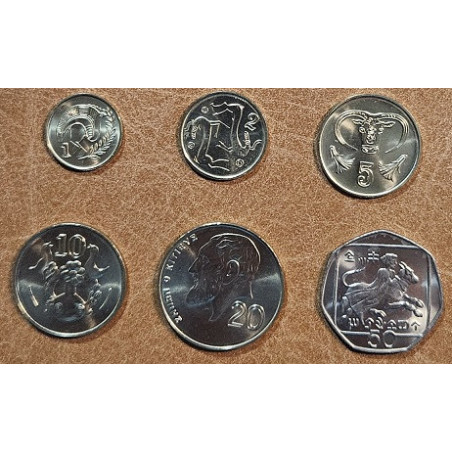 eurocoin eurocoins Cyprus 5 coins 1998 (UNC)