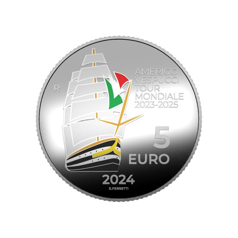 5 Euro Olaszország 2024 Vespucci (Proof)
