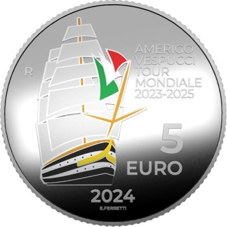 5 Euro Olaszország 2024 Vespucci (Proof)