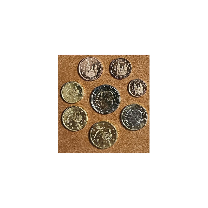 Spain 2024 set of 8 eurocoins (UNC)