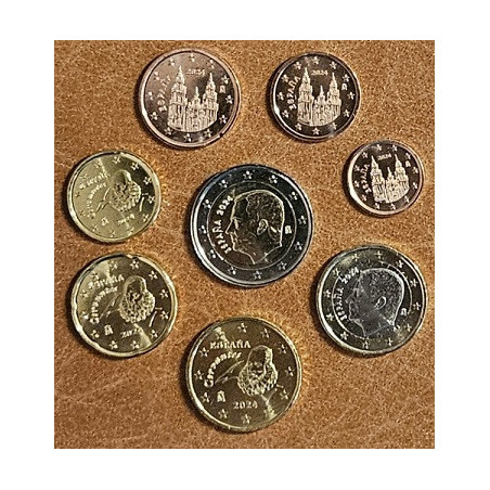 Spain 2024 set of 8 eurocoins (UNC)