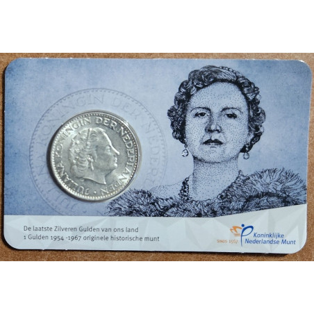 1 gulden Netherlands 1954-1967 (Ag - 2024 BU card)