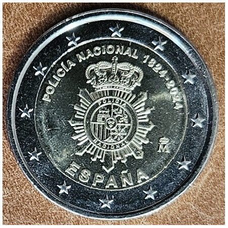 2 Euro Spain 2024 - National police (UNC)