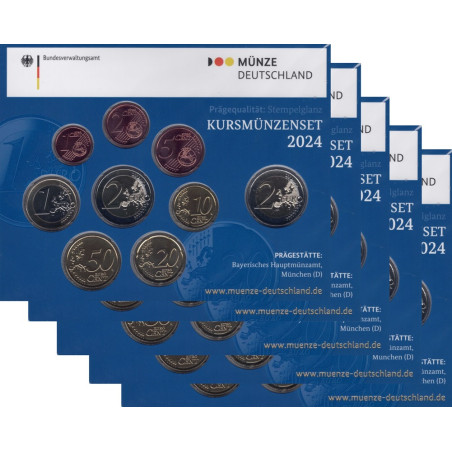 Nemecko 2024 "A" sada 9 mincí (BU)
