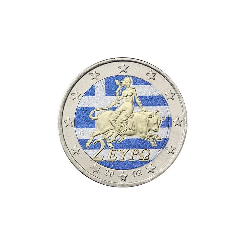 euroerme érme 2 Euro Görögország - Európa (színezett UNC)
