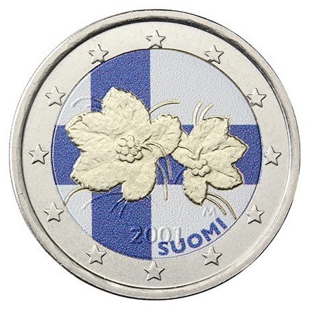 euroerme érme 2 Euro Finnország (színezett UNC)