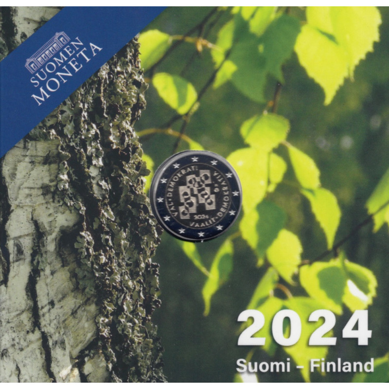 2 Euro Fínsko 2024 Hlasujte za demokraciu (Proof)