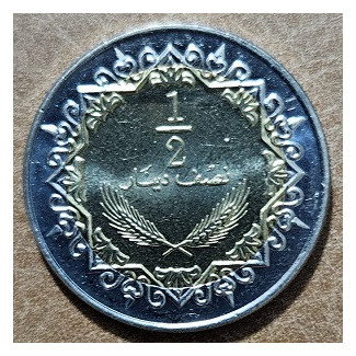 Líbia 1/2 Dinar 2004 (1372) (UNC)