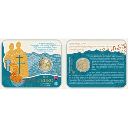 euroerme érme 2 Euro Szlovákia 2013 - Cirill és Method bizánci miss...