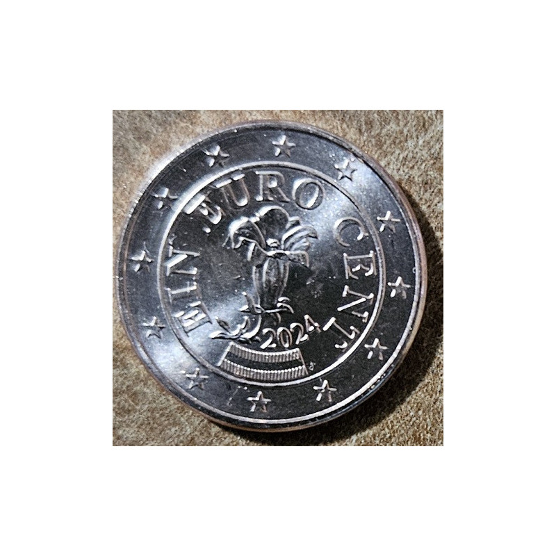 Euromince mince 1 cent Rakúsko 2024 (UNC)
