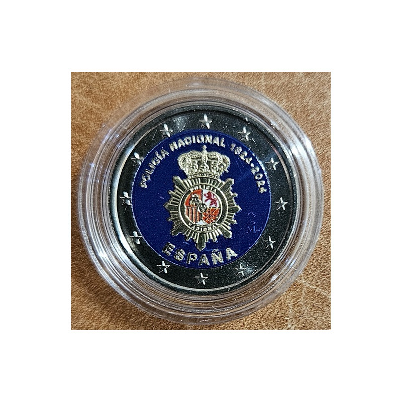 2 Euro Spain 2024 - National police (colored UNC)