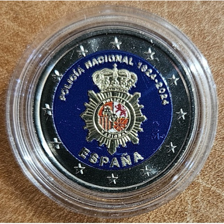 2 Euro Spain 2024 - National police (colored UNC)