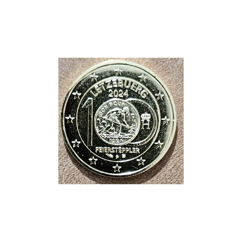 2 Euro Luxembursko 2024 - 100. výročie frankových mincí (pozlátená UNC)