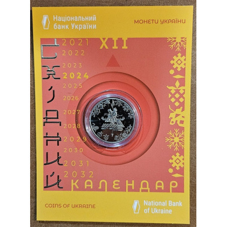 5 hryvnia Ukraine 2024 - Year of the dragon (Proof)