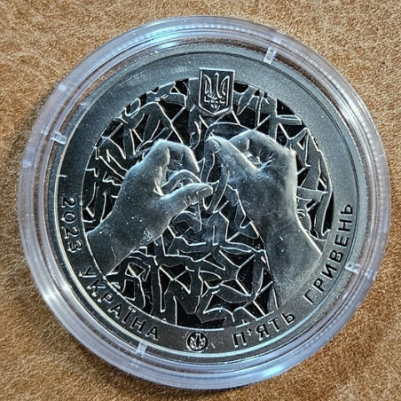 5 hrivna Ukrajina 2023 - Krajina superhrdinov - Dobrovoľníci (Proof)