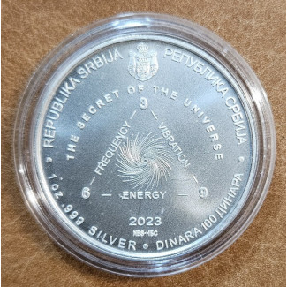 Srbsko 100 dinarov 2023 Nikola Tesla - Tajomstvá vesmíru (1 oz BU)