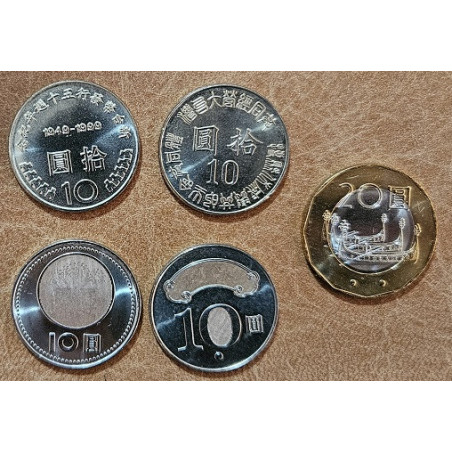 euroerme érme Kína / Tajvan 4 érme 1995-2010 (UNC)