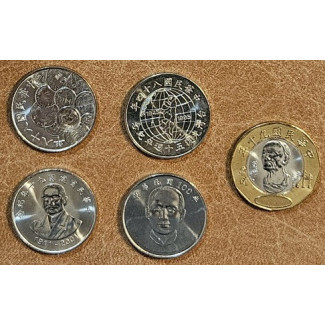 Euromince mince Čína / Taiwan 4 mince 1995-2010 (UNC)