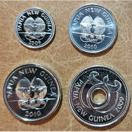 euroerme érme Pápua Új-Guinea 4 coins 2009-2010 (UNC)