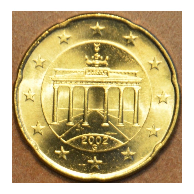 eurocoin eurocoins 20 cent Germany \\"G\\" 2002 (UNC)