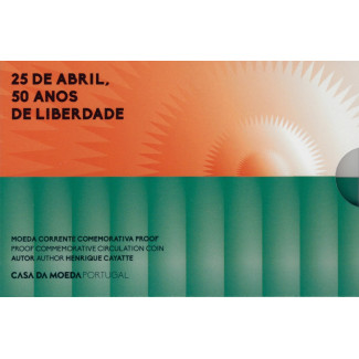 2 Euro Portugalsko 2024 - 50. výročie karafiátovej revolúcie (Proof)
