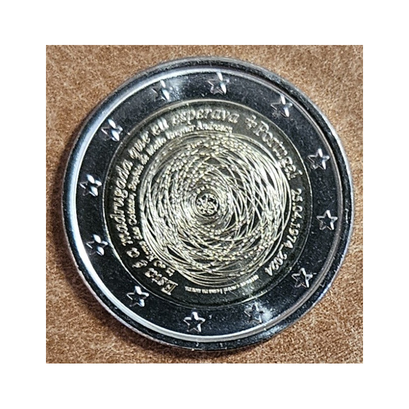 Damaged 2 Euro Portugal 2024 - 50th Anniversary Of The Carnation Revolution (UNC)