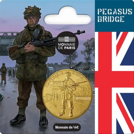 1/4 Euro France 2024 - Pegasus bridge (UNC)