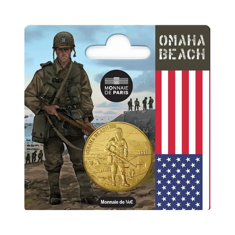 1/4 Euro France 2024 - Omaha beach (UNC)