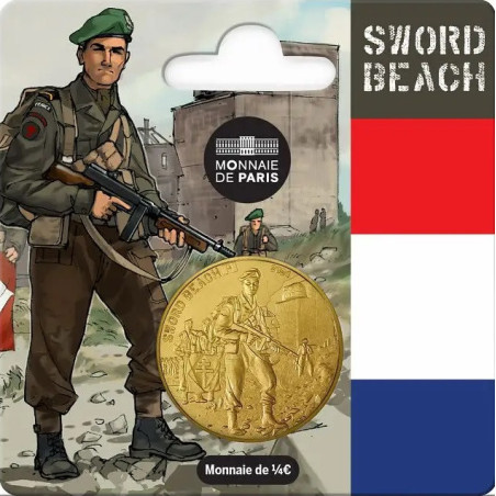 1/4 Euro Francúzsko 2024 - Sword beach (UNC)
