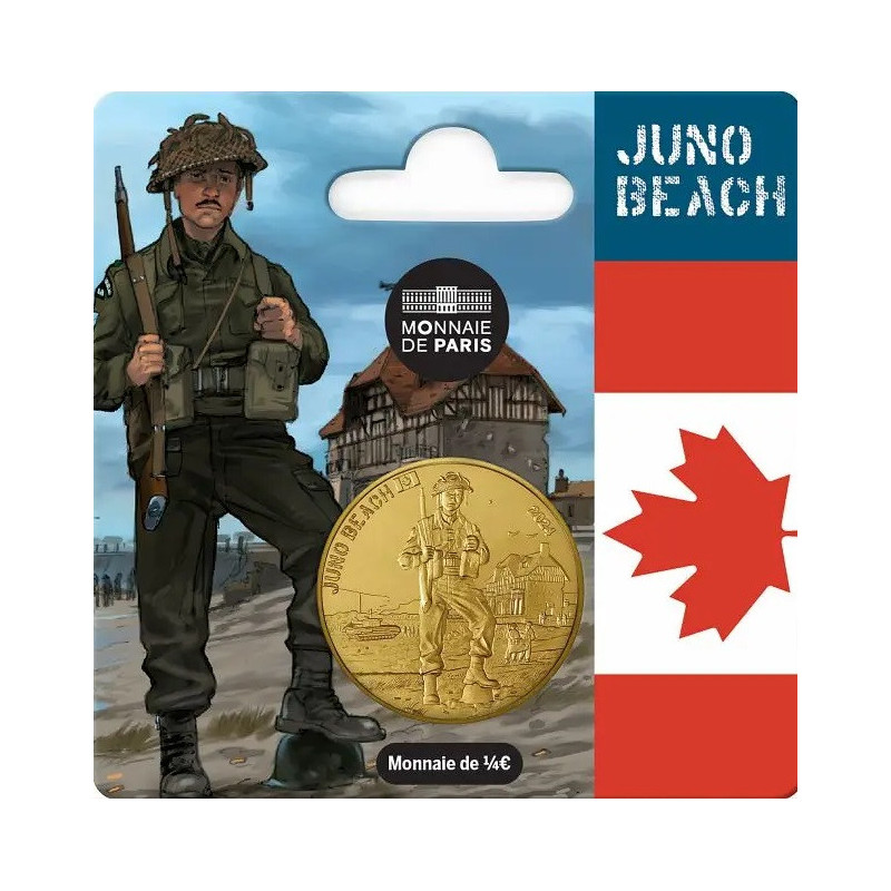 1/4 Euro Francúzsko 2024 - Juno beach (UNC)