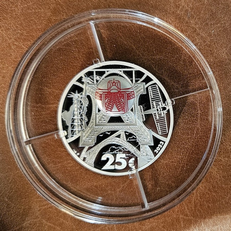 25 Euro Francúzsko 2023 Gustave Eiffel s NFC chipom (Proof)
