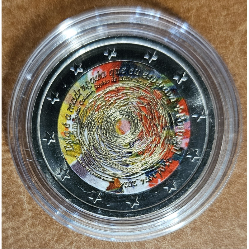 2 Euro Portugália 2024 - A szegfűforradalom 50. évfordulója (színezett UNC)