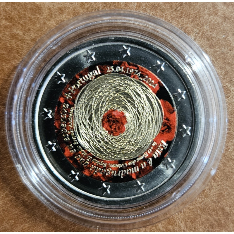 2 Euro Portugal 2024 - 50th Anniversary Of The Carnation Revolution II. (colored UNC)
