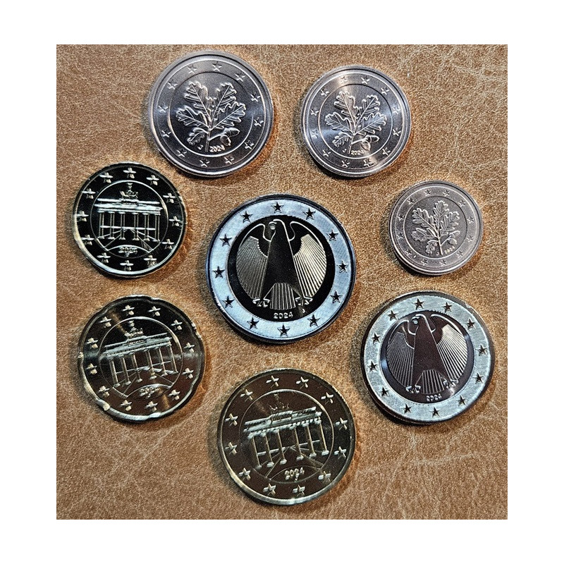 Germany 2024 "J" set of 8 coins (UNC)