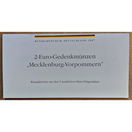 2 Euro Nemecko 2007 - Meklenbursko-Predpomoransko: zámok Mecklenburg-Vorpommern (UNC)