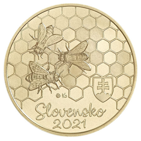 euroerme érme 5 Euro Szlovákia 2021 - Mézelő méh (UNC)