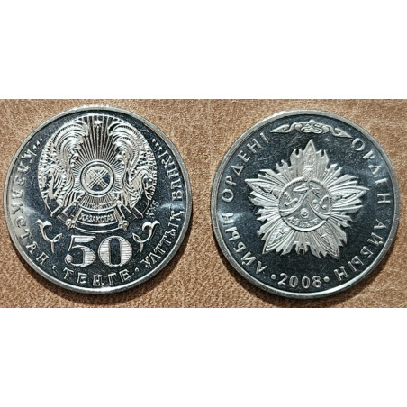 Kazahsztán 50 Tenge 2008 Aibyn jelvények (UNC)