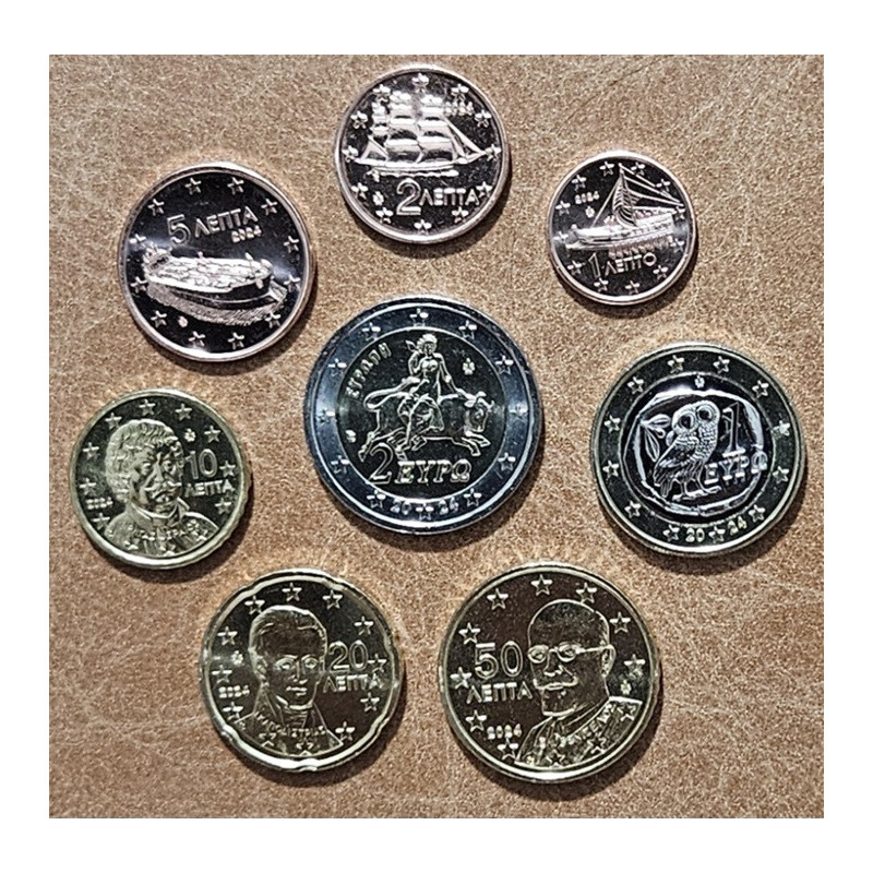 eurocoin eurocoins Greece 2024 set of coins (UNC)
