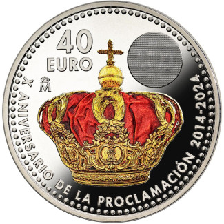 40 Euro Spanyolország 2024 - 10 éve a trónon (UNC)