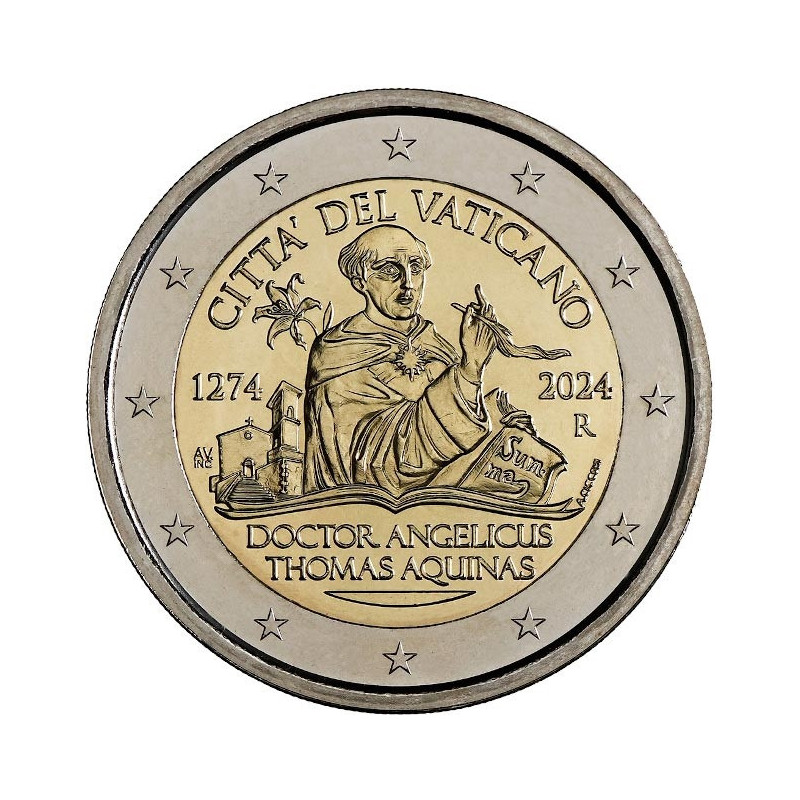 2 Euro Vatikán 2024 - Thomas Aquinas (UNC)