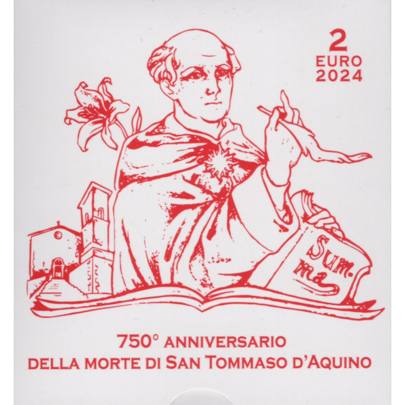 2 Euro Vatican 2024 - Thomas Aquinas (Proof)