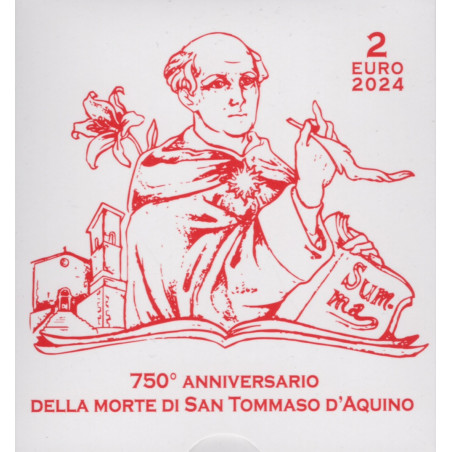 2 Euro Vatikán 2024 - Thomas Aquinas (Proof)