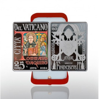 25 Euro Vatikán 2024 - Tomáš Akvinský (Proof)
