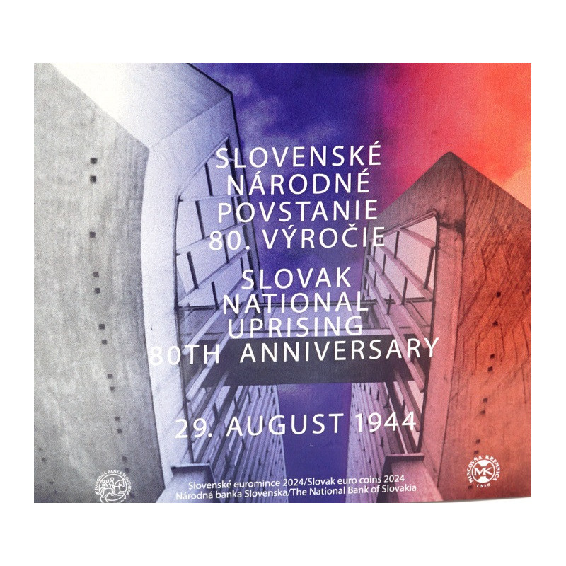 Slovakia 2024 set of 8 coins - Slovak national uprising (BU)