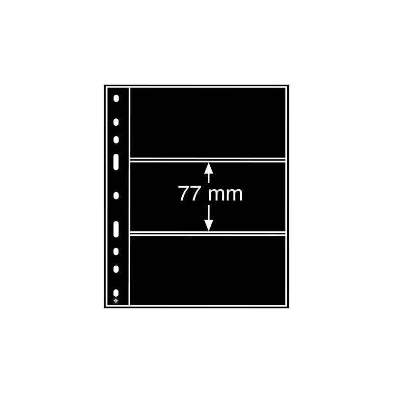 eurocoin eurocoins Leuchtturm OPTIMA sheets 3 x 77 mm (10 pcs)