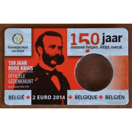 eurocoin eurocoins Coins card holder Belgium 2014 Red Cross