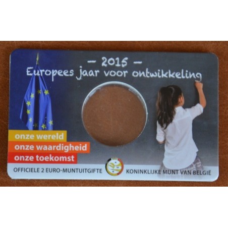 Euromince mince Karta na Belgicko 2015 pamätnú 2 Euro mincu