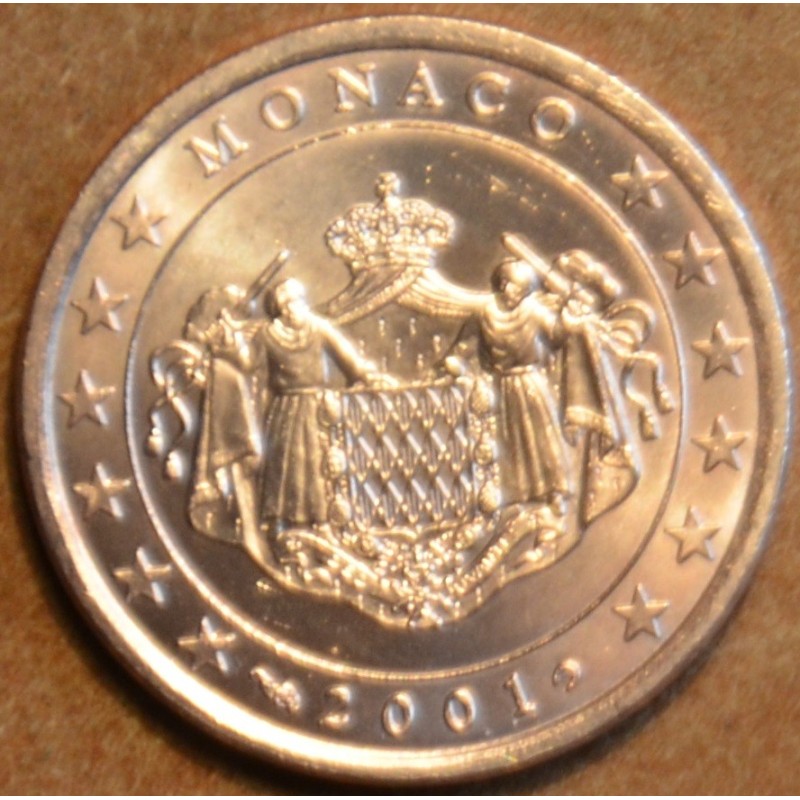 euroerme érme 2 cent Monaco 2001 (UNC)