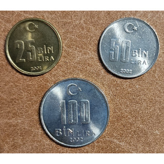 euroerme érme Törökország 3 érme 2002-2004 (UNC)