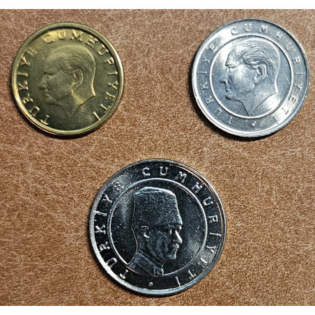 eurocoin eurocoins Turkey 3 coins 2002-2004 (UNC)